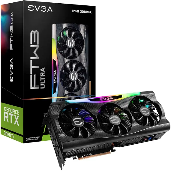 كارت شاشة EVGA GeForce RTX 3080 Ti FTW3 الترا جيمينج 12 جيجا GDDR6X ايه ار جي بي ليد من المعدن القوي