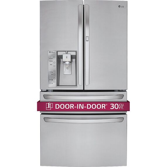 LG - Door-in-Door 29.9 Cu. Ft. 4-Door French Door Refrigerator with Thru-the-Door Ice and Water - Stainless steel LG - Door-in-Door 29.9 Cu. Ft. 4-Door French Door Refrigerator with Thru-the-Door Ice and Water - Stainless steel