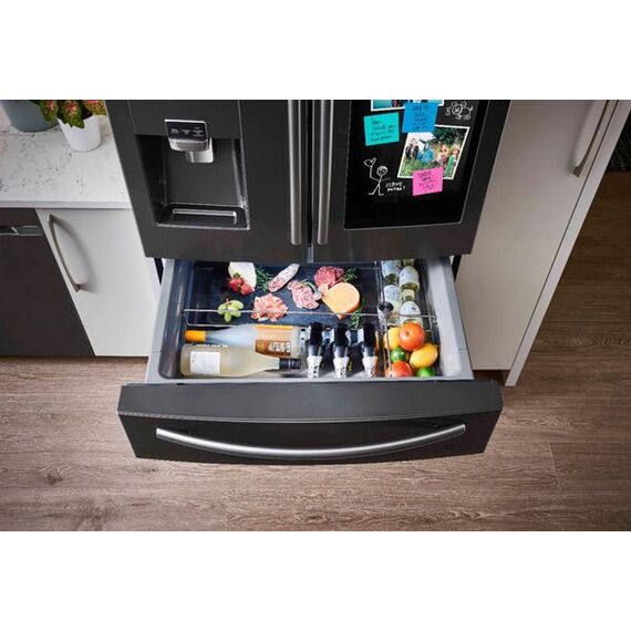 Samsung - Family Hub 22.2 Cu. Ft-4Door French Door Counter-Depth Refrigerator - Fingerprint Resistant Black Stainless Steel, 4 image Samsung - Family Hub 22.2 Cu. Ft-4Door French Door Counter-Depth Refrigerator - Fingerprint Resistant Black Stainless Steel, 4 image
