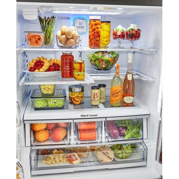 LG - 23.5 Cu. Ft. French InstaView Door-in-Door Counter-Depth Smart Wi-Fi Enabled Refrigerator - PrintProof Black Stainless Steel, 9 image LG - 23.5 Cu. Ft. French InstaView Door-in-Door Counter-Depth Smart Wi-Fi Enabled Refrigerator - PrintProof Black Stainless Steel, 9 image