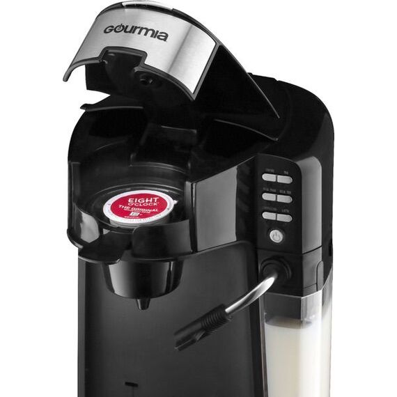 Gourmia - single Serve K-Cup Pod coffee Maker with Built-In Frother - Black/Stainless Steel, 4 image Gourmia - single Serve K-Cup Pod coffee Maker with Built-In Frother - Black/Stainless Steel, 4 image